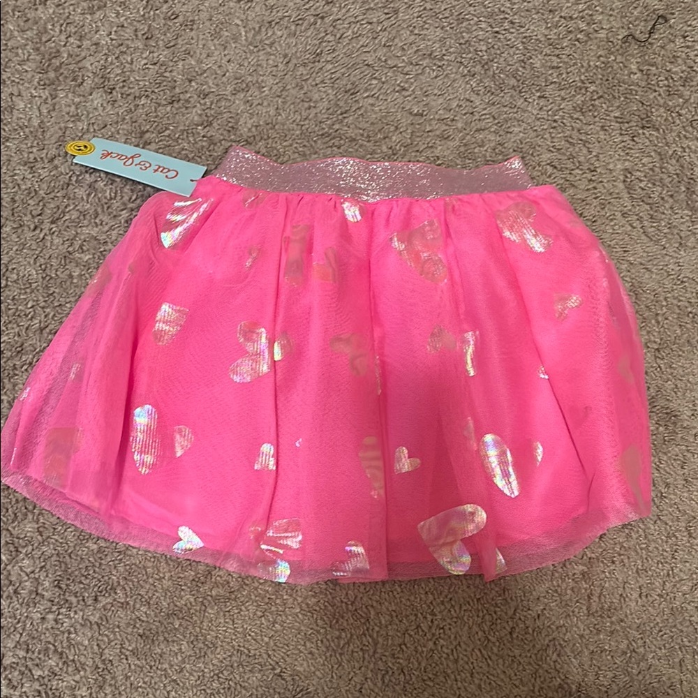 NEW Pink Heart Tulle Skirt